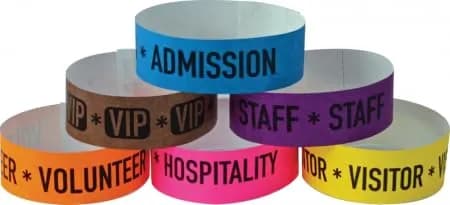 25mm Customizable Tyvek Paper Single Color Wristbands